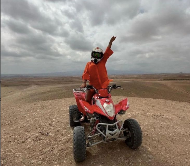 From Marrakech Quad Bike Dinner Show In Agafay Desert