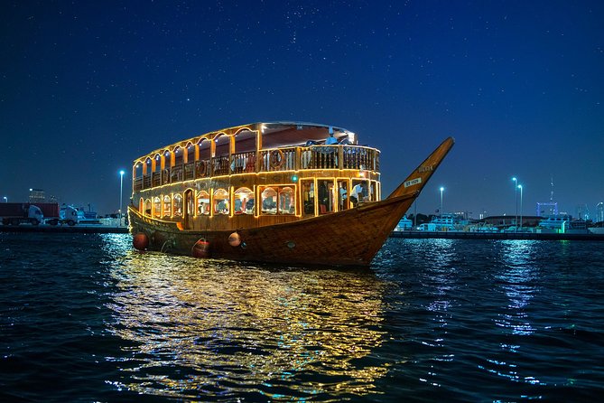 Dubai Creek Royal Dinner Dhow Cruise With Optional Pickup