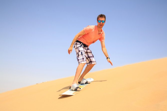 Doha Safari: Bash The Dunes, Camel Ride and Sandboarding - Sandboarding and Sand Surfing
