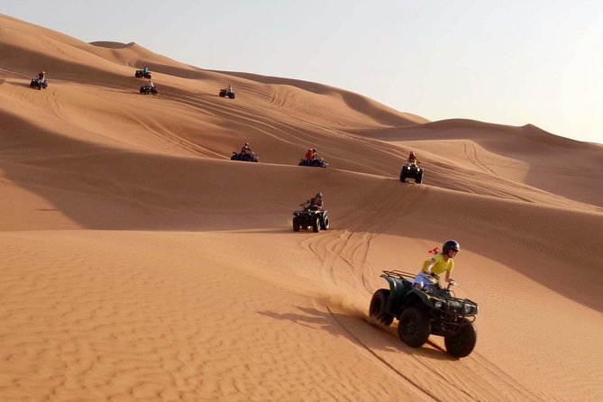 Dubai: Half-Day Quad Bike Safari, Camel Ride & Refreshment - Sandboarding Adventure
