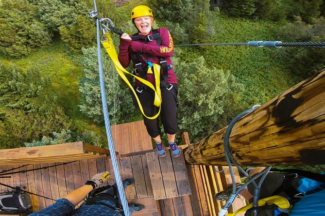 Ziplining Across the Beautiful Gallatin River - Ascending Sky Bridges to Tree Platforms