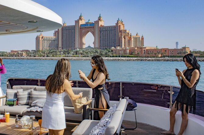 Dubai Harbour Super Yacht Experience With Live Station & Drinks - Delectable Dining Options