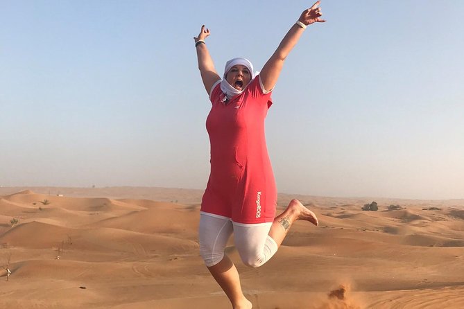 Dubai: Unique SUNSET 4WD Red Dunes Safari - Camel Ride at Sunset