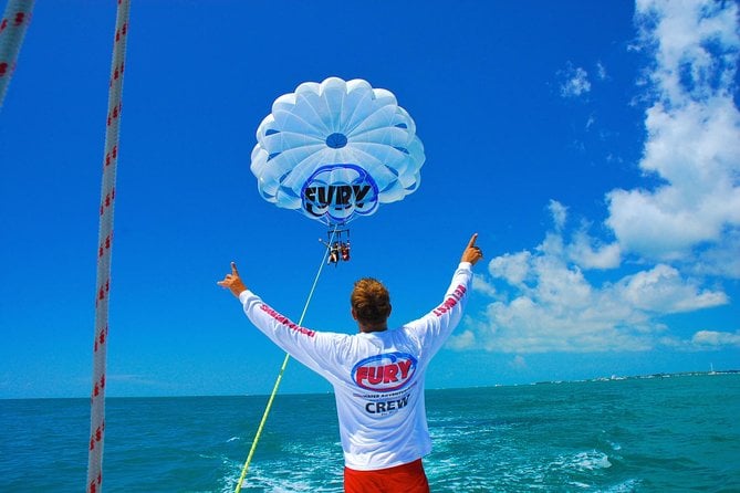 Key West Parasailing Adventure Above Emerald Blue Waters - State-of-the-Art Parasailing Boat and Capacity