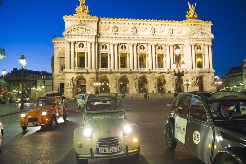 Paris: Private Guided City Tour at Night in Citroën 2CV - Pickup and Drop-off Convenience