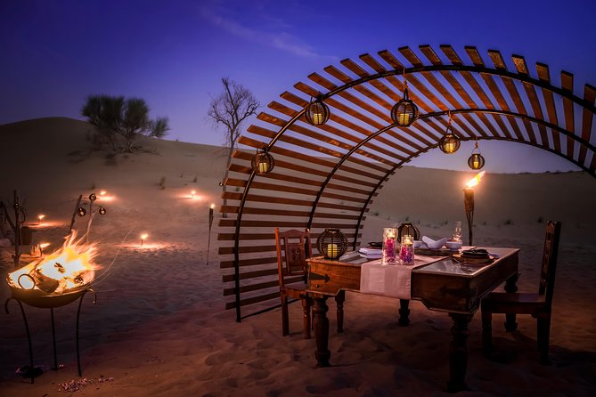 Platinum Luxury Desert Safari With 6-Course Dinner in Cabana - 6-Course Fine Dining Menu