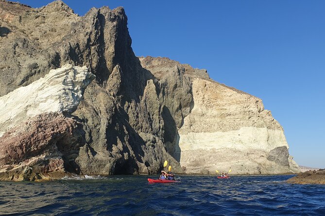 Santorini Sea Kayak - South Discovery, Small Group Incl. Sea Caves and Picnic - Snorkeling in the Clear Waters