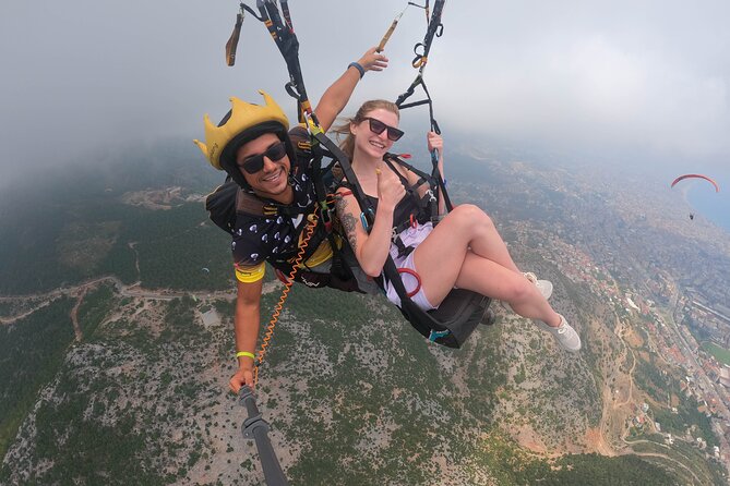 Tandem Paragliding in Alanya, Antalya Turkey With a Licensed Guide - Landing on Kleopatra Beach