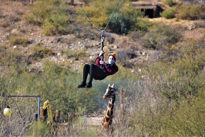 Zip Line Tour at Out of Africa Wildlife Park in Sedona,Camp Verde - Souvenir Photos and DVD Option