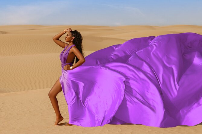 Dubai Flying Dress Private Photoshoot in the Desert - Breathtaking Desert Backdrops