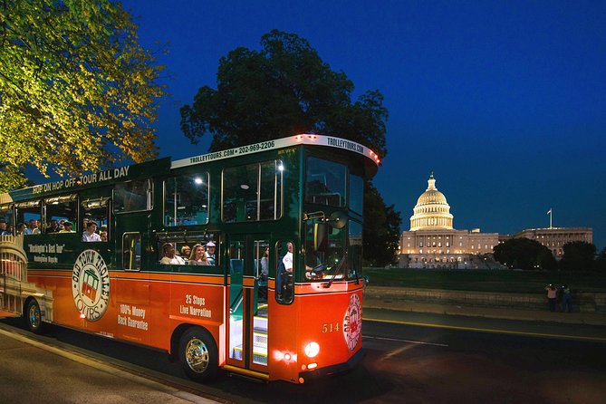 Experience Washington DCs Monuments by Moonlight on a Trolley - Explore Famous Landmarks