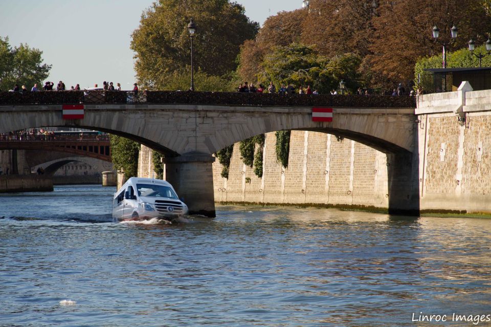 Paris: Amphibious Minibus From Versailles Boat and Road Tour - Booking and Cancellation