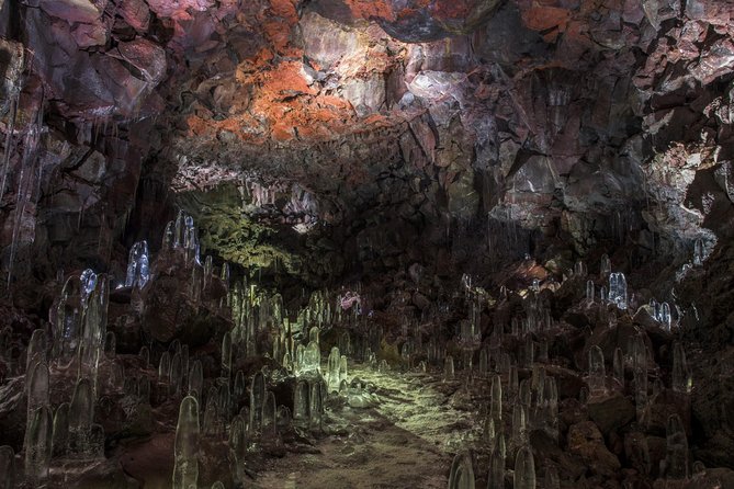 The Lava Tunnel Tour - Raufarholshellir - Changing Colors of Lava Rock