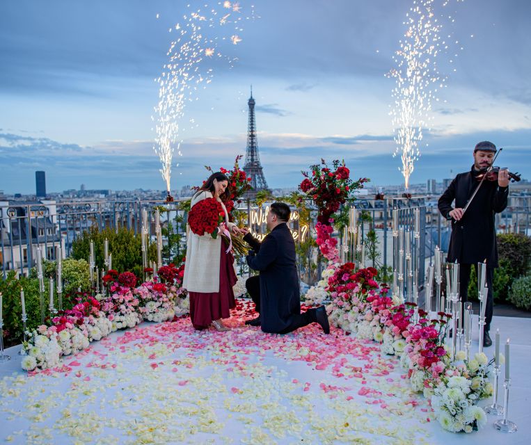 Wedding Proposal on a Parisian Rooftop With 360° View - Unforgettable Marriage Proposal
