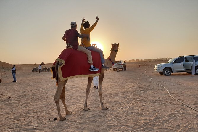 Dubai: Desert Safari 4x4 Dune With Camel Riding and Sandboarding - Dinner Under the Stars