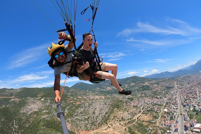 Tandem Paragliding in Alanya, Antalya Turkey With a Licensed Guide - Turquoise-Blue Sea and Castle