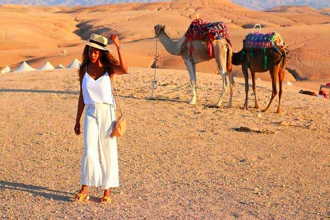 Agafay Desert Sunset, Camel Ride and Dinner From Marrakech - Key Points
