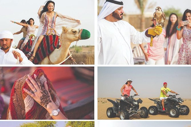 Dubai Desert 4x4 Dune Bashing, Sandboarding, Camel Riding, Dinner - Key Points