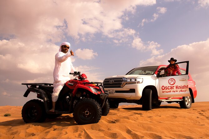 Dubai Self-drive Quad Bike, Sand Boarding, Camels & Refreshments - Just The Basics