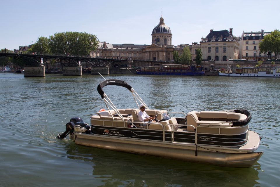 Paris: Seine River Private Guided Pontoon Boat Cruise - Key Points