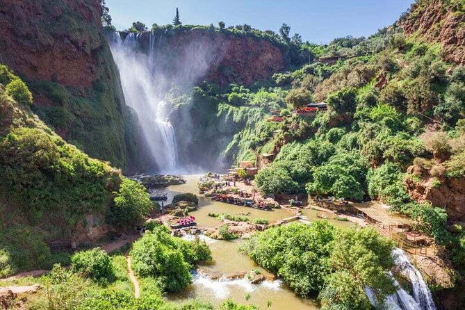 Small Group Ouzoud Waterfall Guided Tour Boat Ride From Marrakech - Key Points