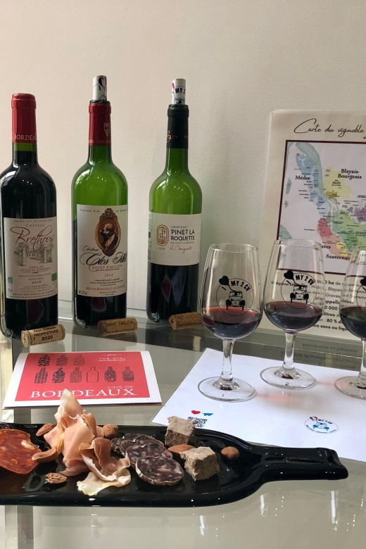 Bordeaux Wine: Tasting Class 4 Red Wines Pairing Charcuterie