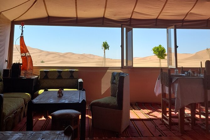 Erg Chebbi Desert Overnight in Tent With Camel Ride & Sandboard