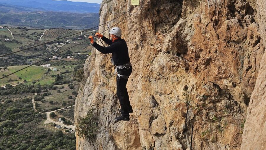From Estepona: Casares via Ferrata Guided Climbing Tour