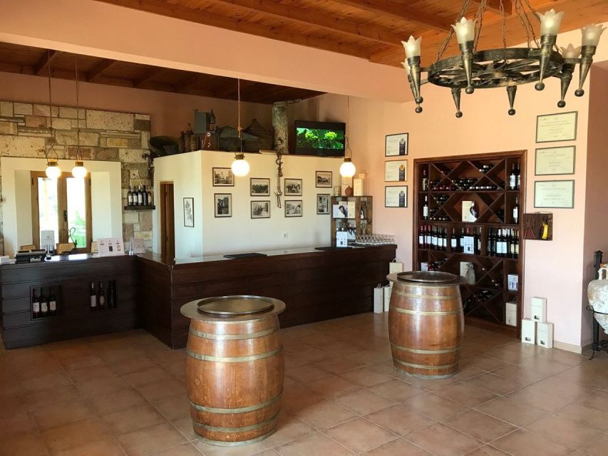 From Kos: Tour of 2 Wineries With Wine Tasting & Small Bites