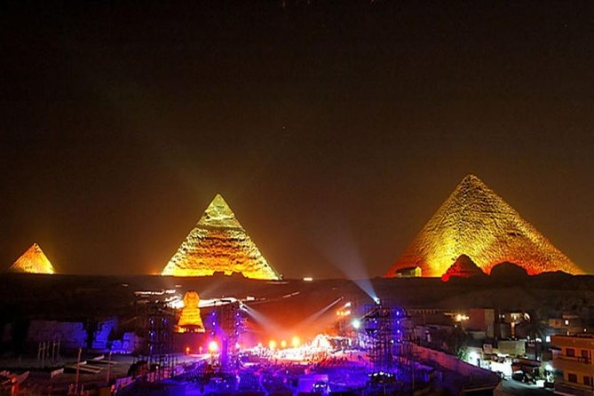 Giza Pyramids Sound & Light Show At Night - Overview of the Giza Pyramids Show