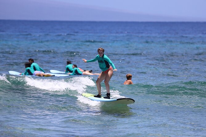 Group Surf Lessons From Kaanapali Beach