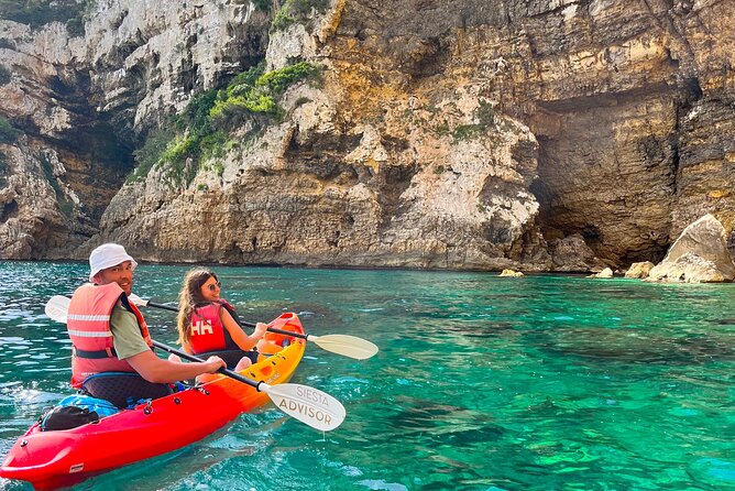 Kayak Paradise: Cala Portixol Snorkel, Cave & Cliff Jumping Tour - Included Amenities