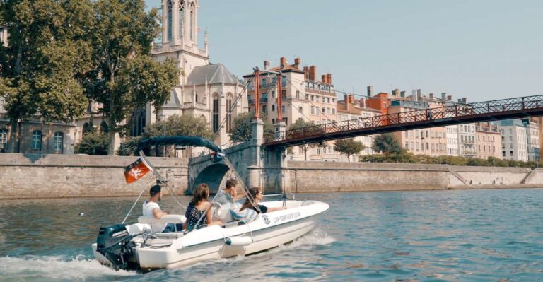 Lyon: Electric Boat Rental Without a License
