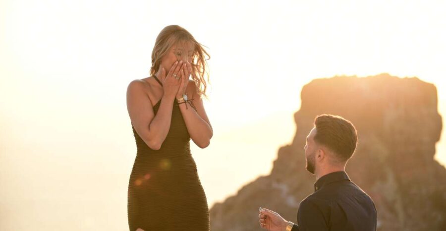 Magical Proposal Photoshoot in Santorini