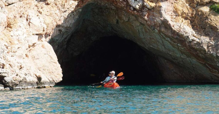Naxos: Rina Cave Sea Kayak Tour With Snorkeling and Picnic