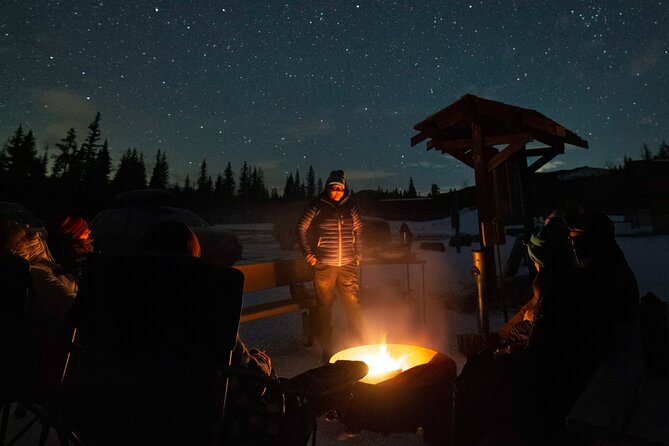 Night Snowshoeing Near Castle Mountain Resort With Local Guide