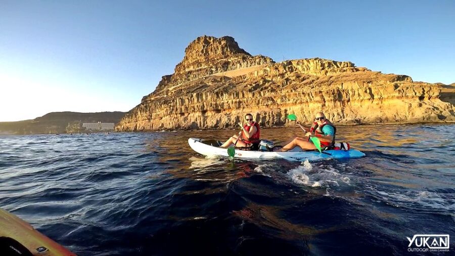 Playa De Mogán: Guided Kayak to Caves and Snorkeling Tour