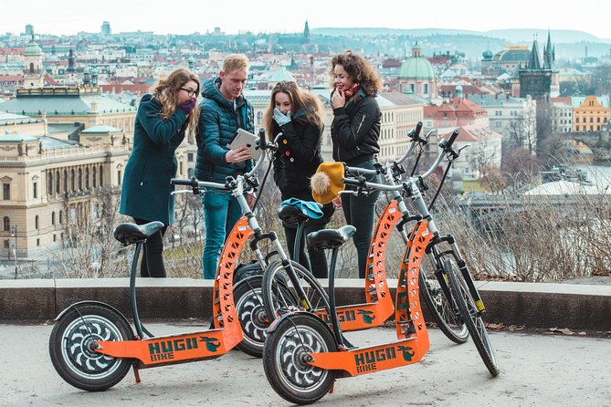 Prague E-scooter Sightseeing Small Group or Private Tour & Free Taxi Pick Up - Included Offerings