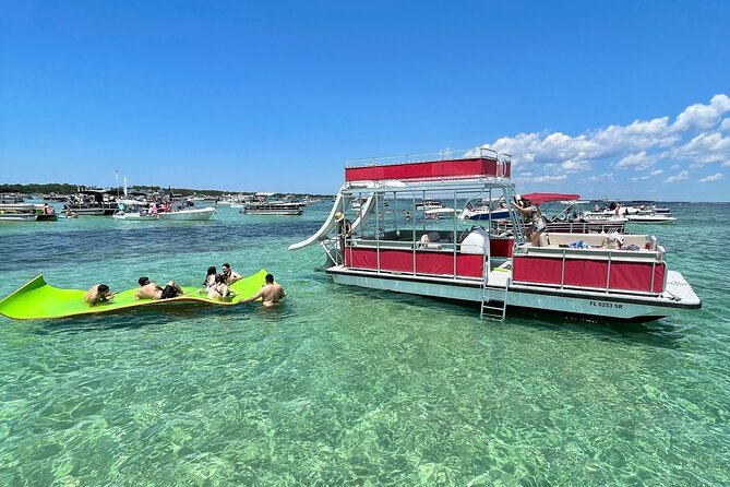 Private Crab Island Double Slides Pontoon Charter - Overview of the Charter