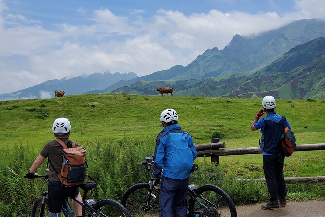 Private E-Mtb Guided Cycling Around Mt. Aso Volcano & Grasslands