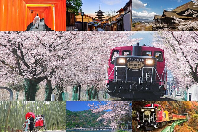 Sagano Romantic Train & Arashiyama, Kiyomizudera, Fushimi Inari Taisha Day Tour - Tour Overview