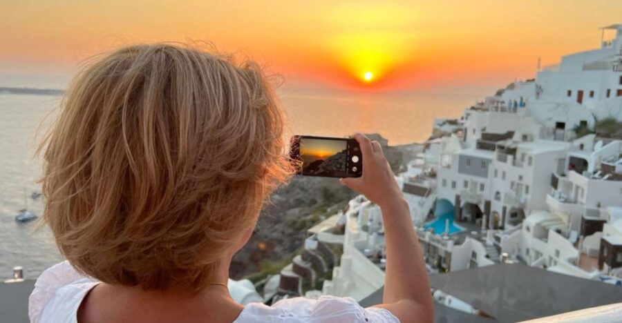 Santorini: Full-Day Private Tour With a Luxury Minibus - Firostefani: Sightseeing and Sunset