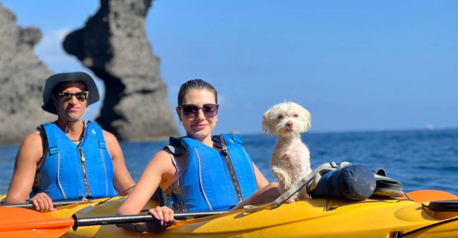 Santorini: Sea Caves Kayak Trip With Snorkeling and Picnic - Activity Description