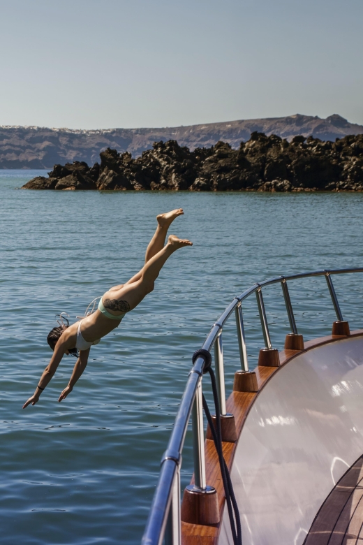 Santorini: Semi Private Boat Tour With Food and Wine - Tour Details