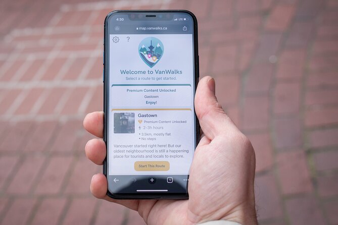 Self-Guided Smartphone Walking Tour of Gastown - Exploring Gastowns Iconic Landmarks