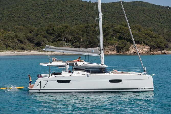Semi-Private Brand-New Catamaran Cruise in Mykonos With Meal, Drinks & Transport - Inclusions and Amenities