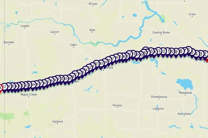 Smartphone Driving Tour Between Moose Jaw and Alberta - Tour Overview