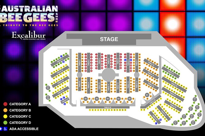 The Australian Bee Gees Show: A Tribute to the Bee Gees at the Excalibur Hotel and Casino - Show Details and Duration