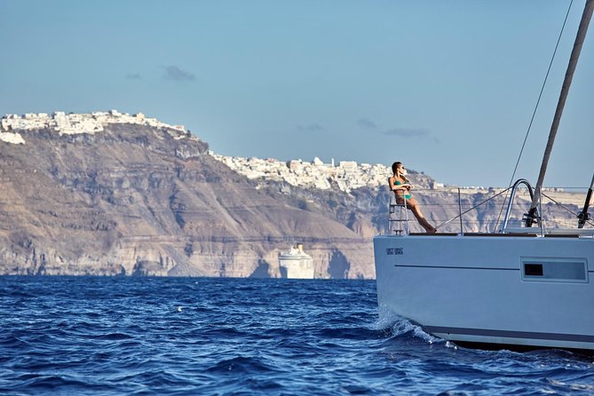 Santorini Luxury Sailing Catamaran Cruise With Bbq, Drinks and Transfer - Booking and Cancellation