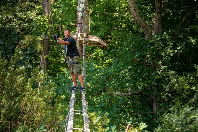 Ziplining and Climbing at The Adventure Park at Virginia Aquarium - Ziplining Through the Treetops